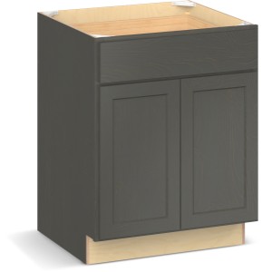 RELIABILT Parkstone II Base Cabinet, Slate Stained, 27" W, 2 Doors 1 Drawer, Fully Assembled - 641054 | Lowe's Pro Supply